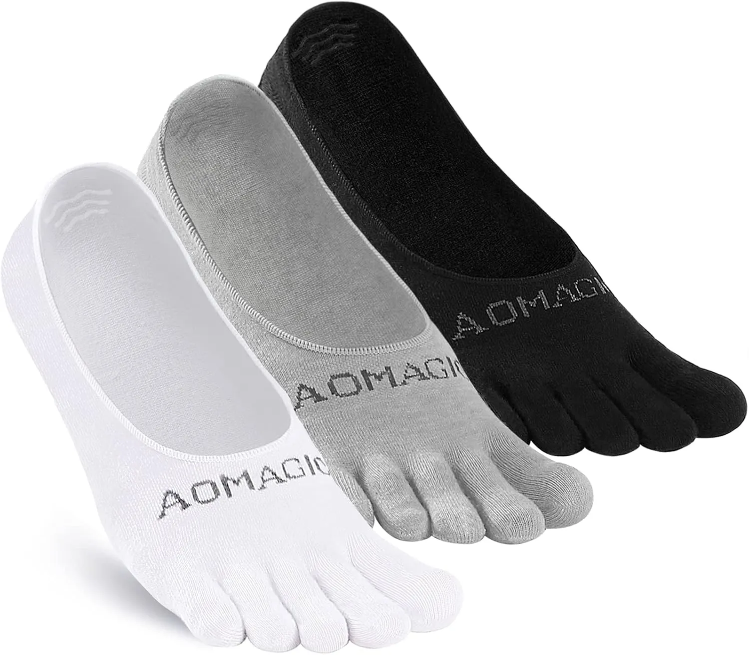 Toe Socks No Show for Women & Men Running Five Fingers Athletic Invisible Liner Socks, Moisture Wicking