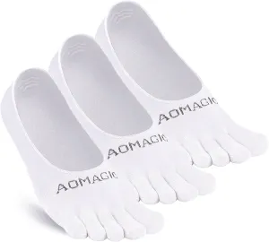 Toe Socks No Show for Women & Men Running Five Fingers Athletic Invisible Liner Socks, Moisture Wicking