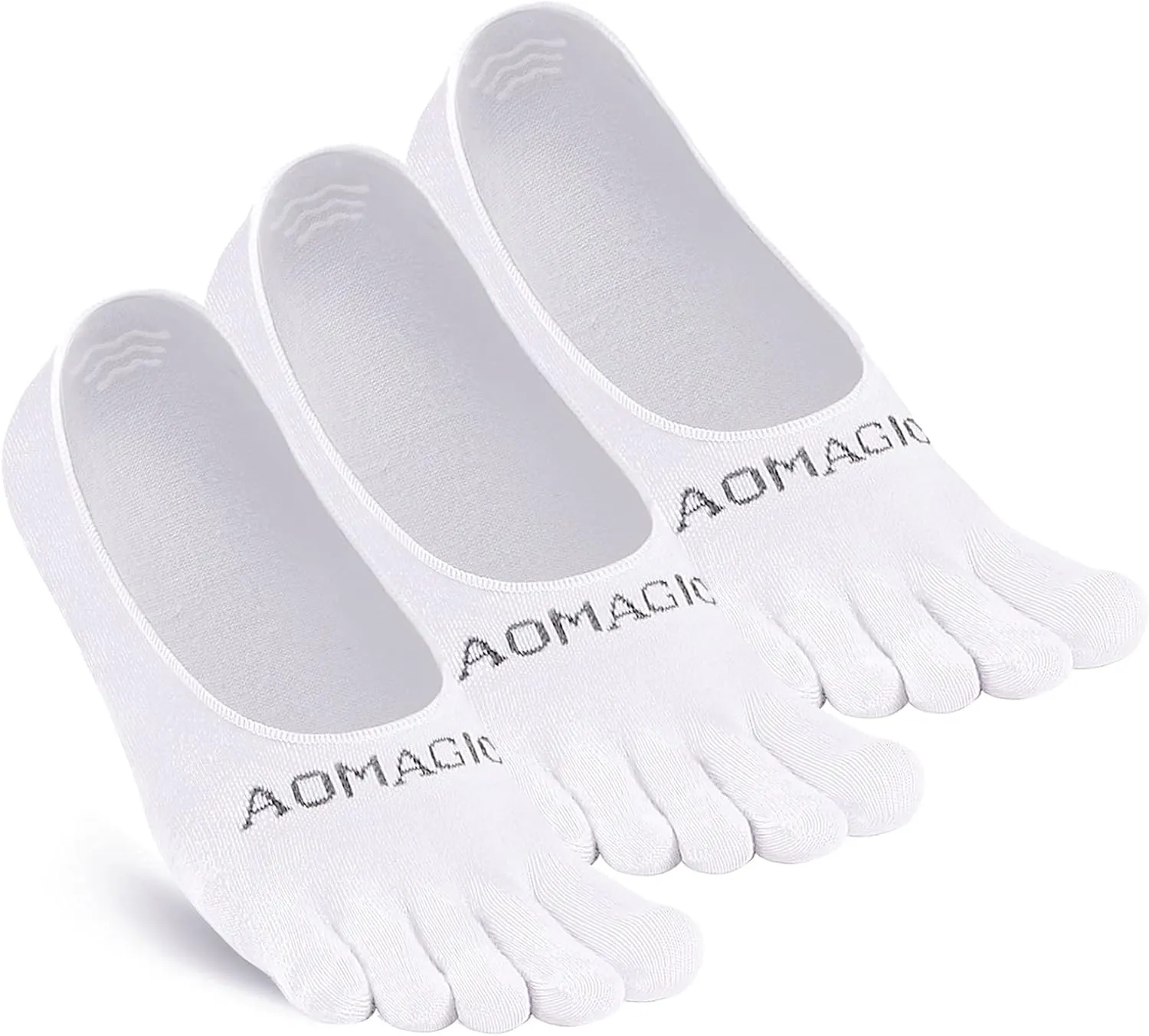 Toe Socks No Show for Women & Men Running Five Fingers Athletic Invisible Liner Socks, Moisture Wicking
