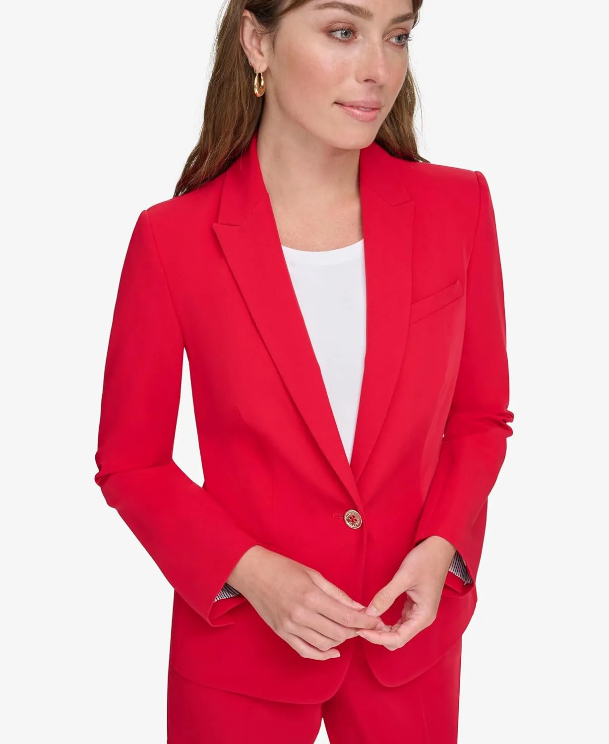 Tommy Hilfiger Women's Blazer – Business Jacket with Flattering Fit and Single-Button Closure
