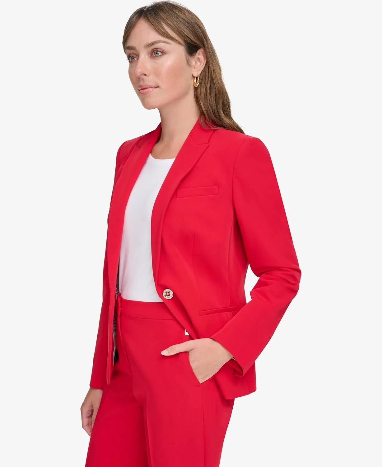 Tommy Hilfiger Women's Blazer – Business Jacket with Flattering Fit and Single-Button Closure