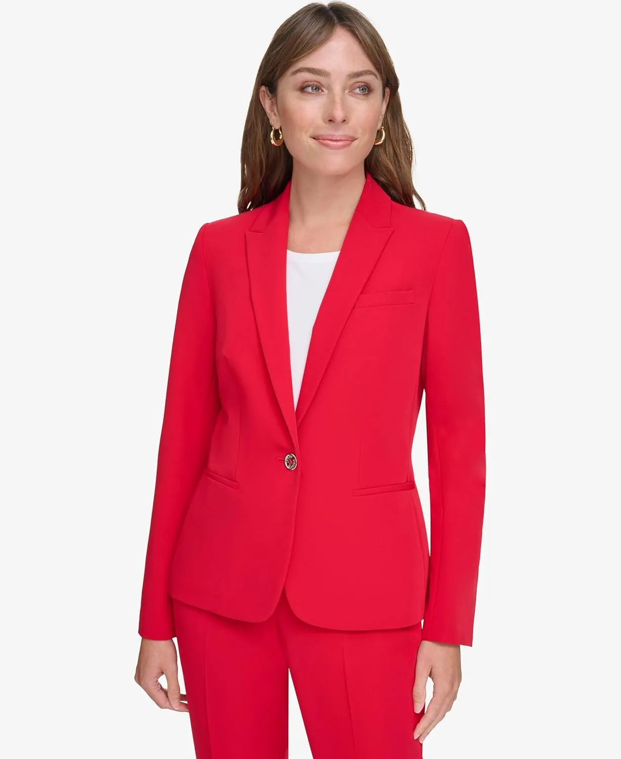 Tommy Hilfiger Women's Blazer – Business Jacket with Flattering Fit and Single-Button Closure