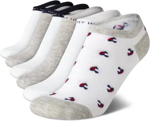 Tommy Hilfiger Womens No Show Socks - 6 Pack Soft Cotton Blend Low Cut Liner Socks for Sneakers, Loafers, Flats (Size: 4-10)