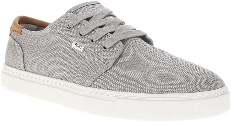TOMS Mens Carlo 2.0 Canvas Lace Up Sneakers Shoes Casual - Black