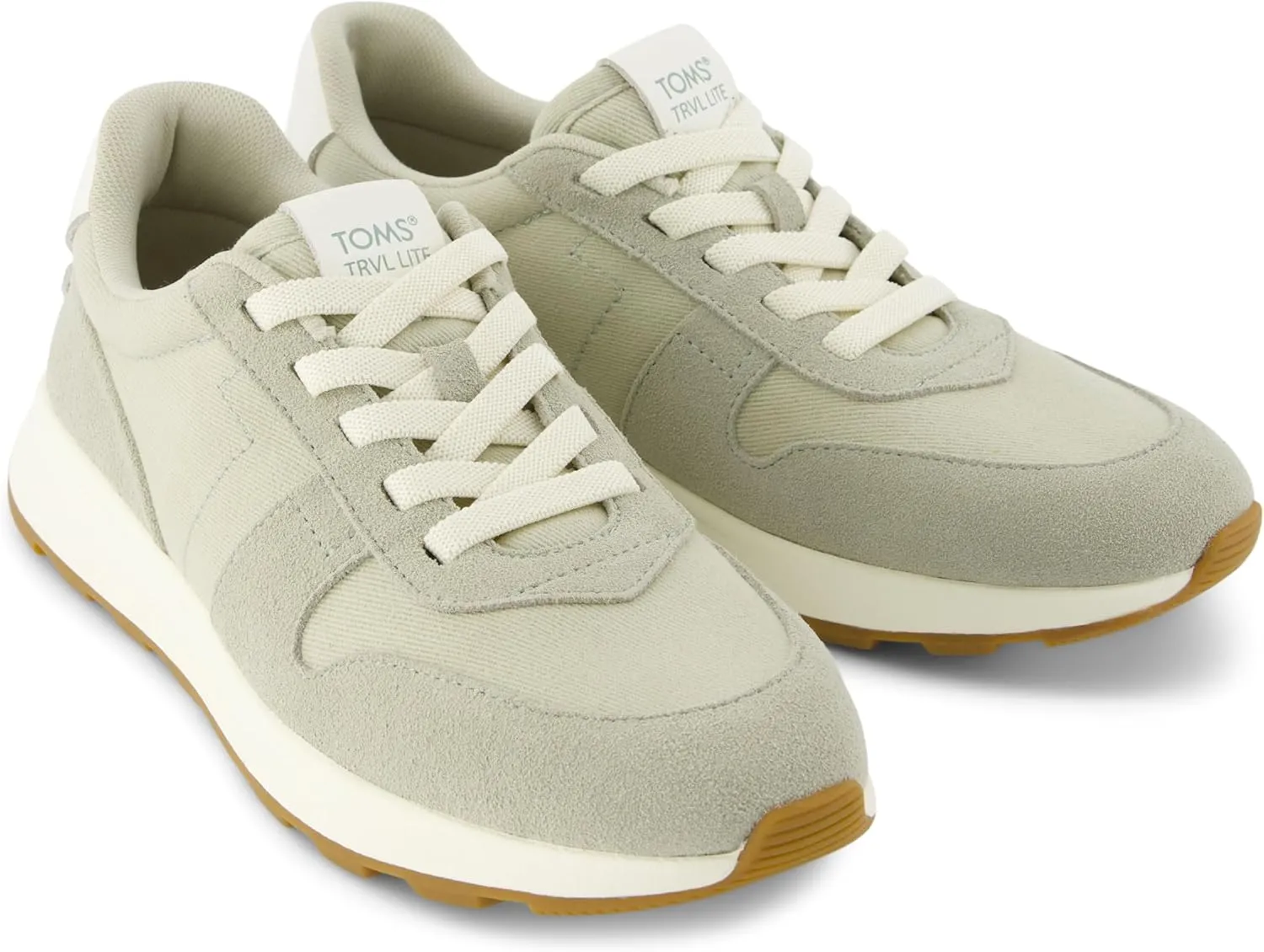 TOMS Womens Trvl Lite Retro Lace Up Sneakers Shoes Casual - Off White