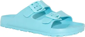 TRENDSUP Women's Comfort Slides Double Buckle Adjustable EVA Flat Sandals