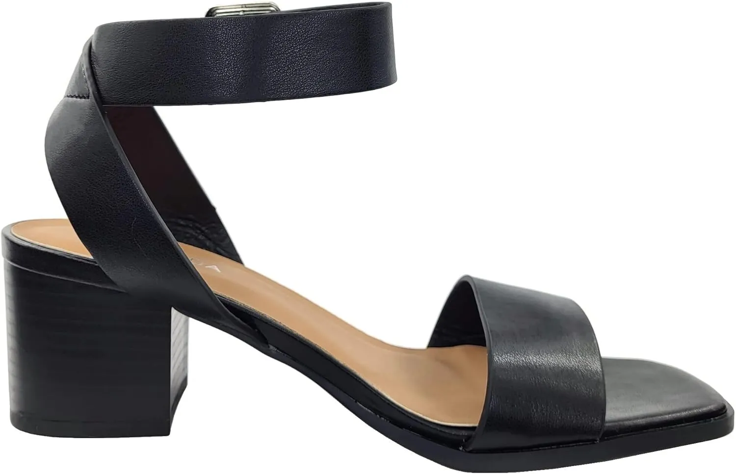 TruFox Womens Chunky Block Low Heel Ankle Strap Open Toe Dress Sandal