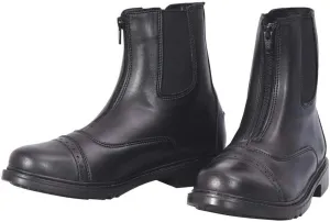 TuffRider Ladies Starter Front Zip Paddock Boots with FREE Assorted Striped Socks | Women's Horse Riding Equestrian Boots