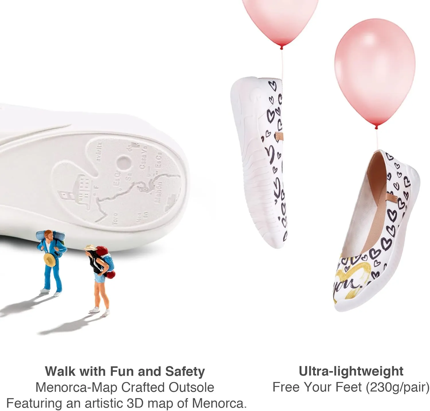UIN Ballet Flats Shoes for Women Art Printed Wide Toe Casual Breathable Lightweight Slip On Women Loafers