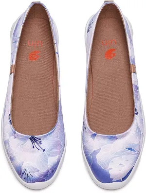 UIN Ballet Flats Shoes for Women Art Printed Wide Toe Casual Breathable Lightweight Slip On Women Loafers