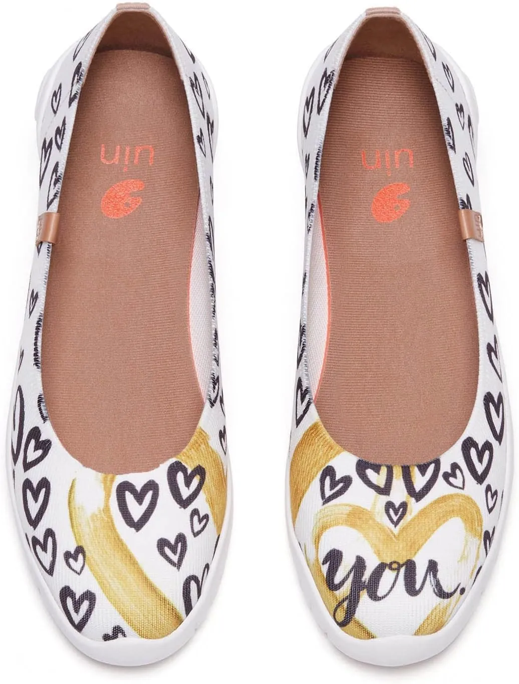 UIN Ballet Flats Shoes for Women Art Printed Wide Toe Casual Breathable Lightweight Slip On Women Loafers