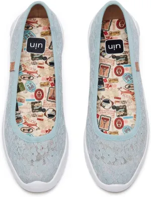 UIN Ballet Flats Shoes for Women Art Printed Wide Toe Casual Breathable Lightweight Slip On Women Loafers