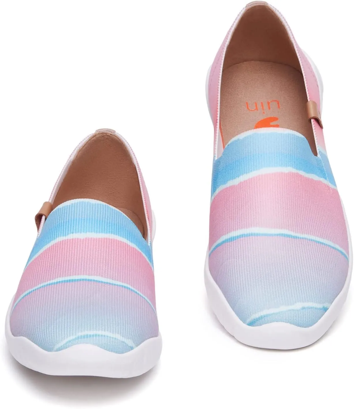UIN Ballet Flats Shoes for Women Art Printed Wide Toe Casual Breathable Lightweight Slip On Women Loafers
