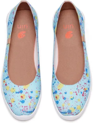 UIN Ballet Flats Shoes for Women Art Printed Wide Toe Casual Breathable Lightweight Slip On Women Loafers