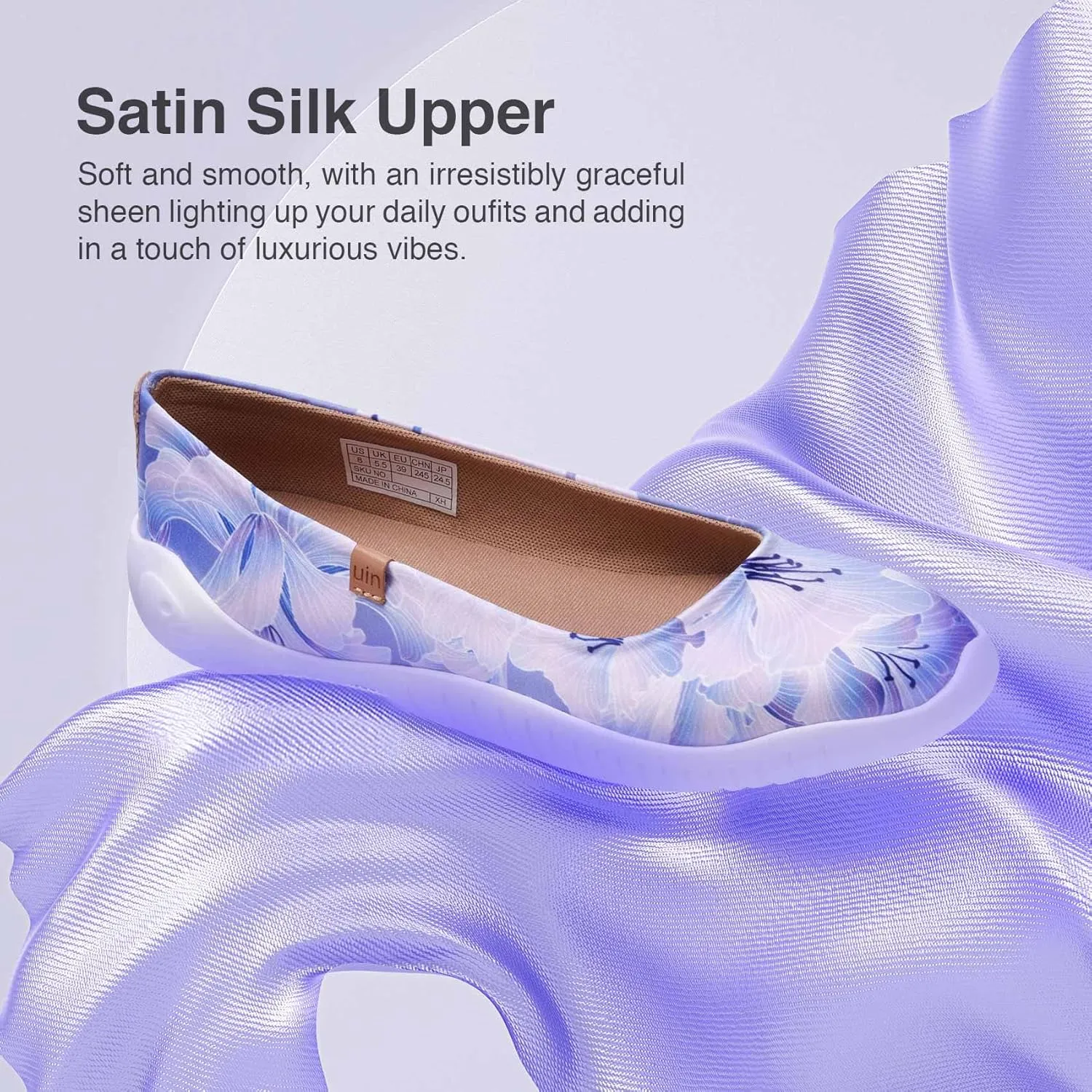 UIN Ballet Flats Shoes for Women Art Printed Wide Toe Casual Breathable Lightweight Slip On Women Loafers