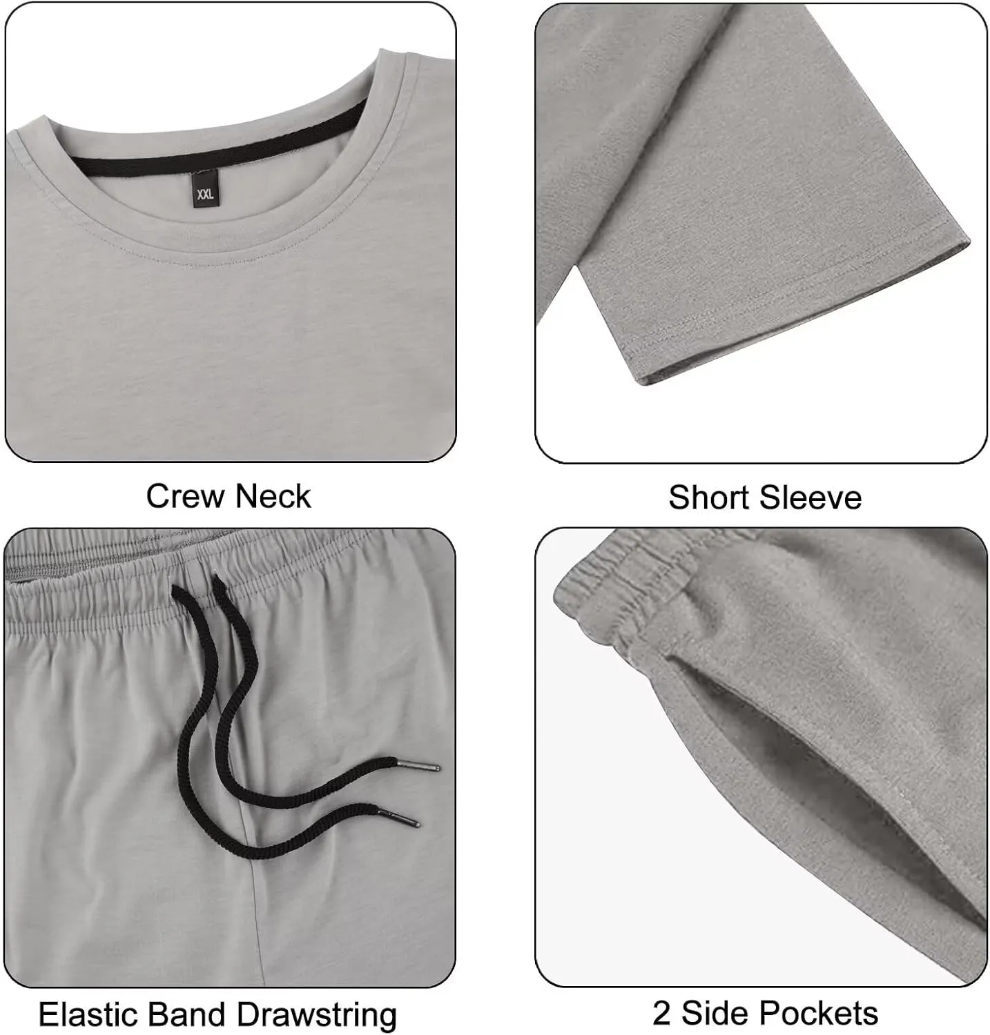 Uni Clau Mens Short Sets 2 Piece Outfits Fashion Summer Tracksuits Casual Shirt and Shorts Set