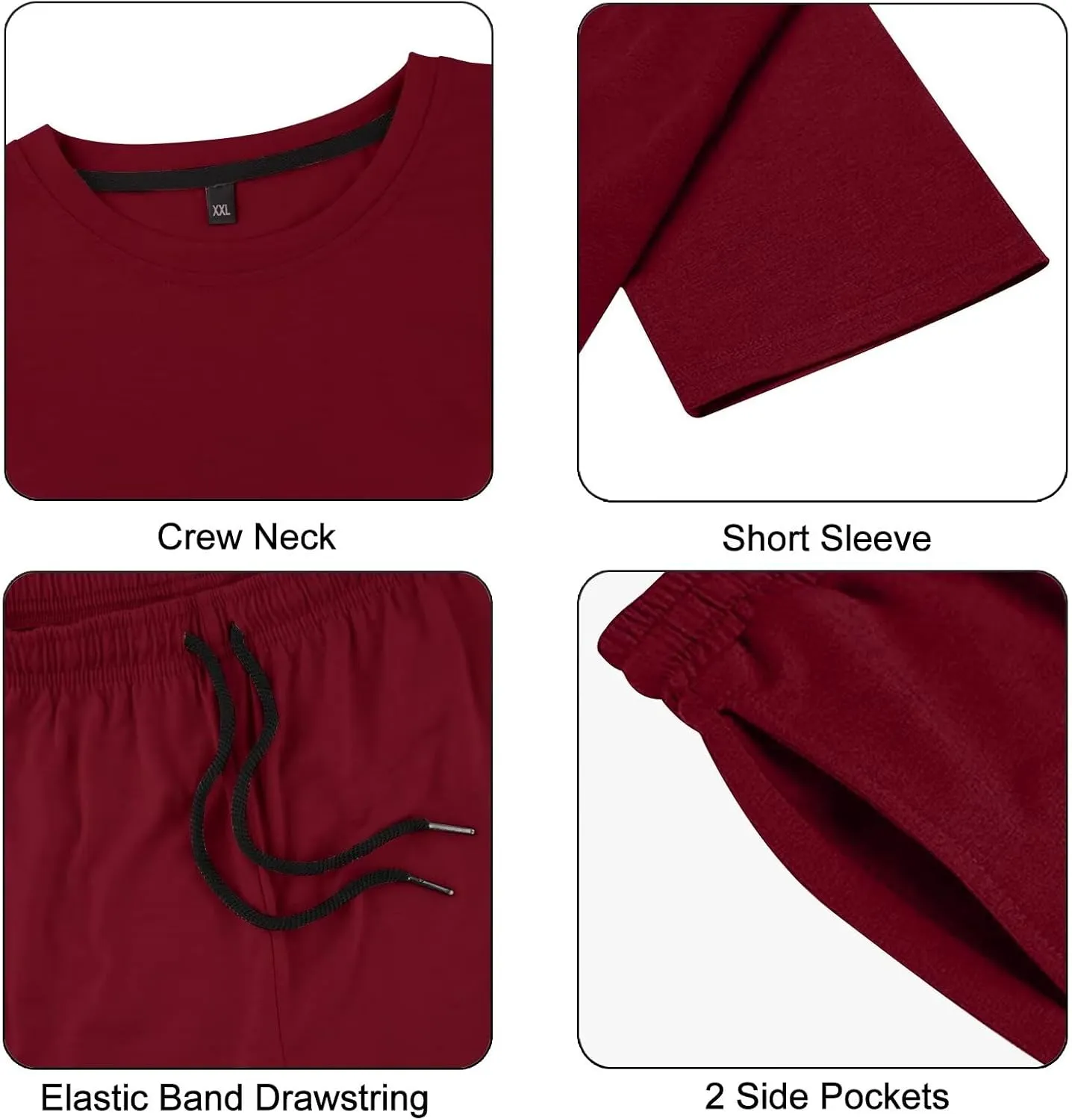 Uni Clau Mens Short Sets 2 Piece Outfits Fashion Summer Tracksuits Casual Shirt and Shorts Set