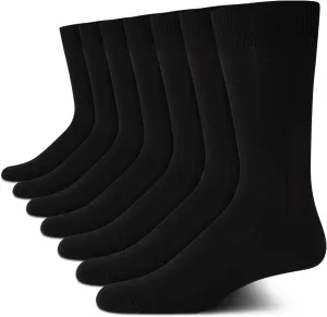 Van Heusen Men's Dress Socks - 7 Pack Premium Stretch Moisture Wicking Crew Socks with Reinforced Heel and Toe (Size: 6-12.5)