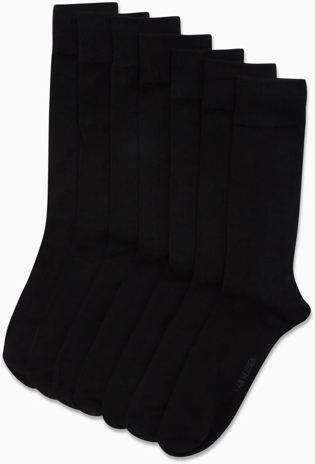 Van Heusen Men's Dress Socks - 7 Pack Premium Stretch Moisture Wicking Crew Socks with Reinforced Heel and Toe (Size: 6-12.5)