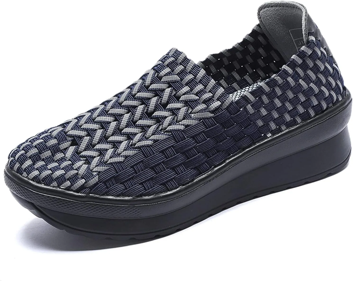 Veroders Women's Platform Wedge Closed-Toe Sandals Comfortable Walking Shoes Woven Pumps Mary Jane Shoes for School Beach