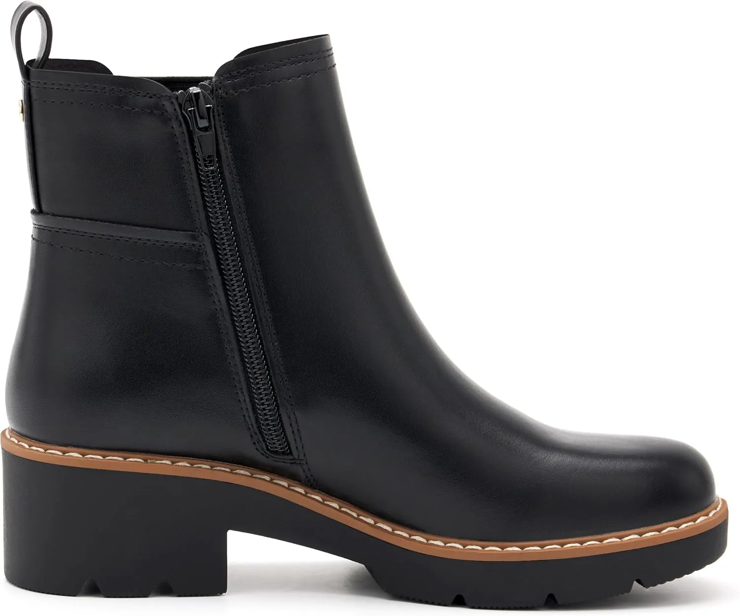 vodvob Women's Ankle Boots Water Repellent Fashion Lug Sole Elastic with Side Zipper Chelsea Boots Slip On Fall Booties