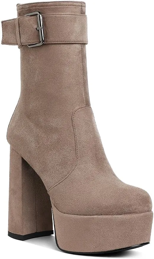 Wanderer Flared Block Heel Mid-Calf Boots