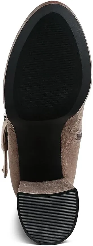 Wanderer Flared Block Heel Mid-Calf Boots