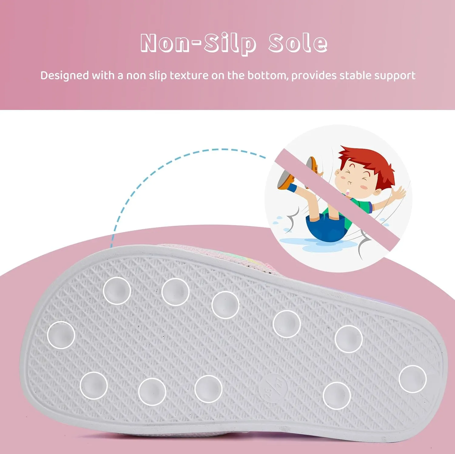 WateLves Toddler Boys Girls Slides Sandals for Swim Beach Kids Water Shoes Casual Slippers