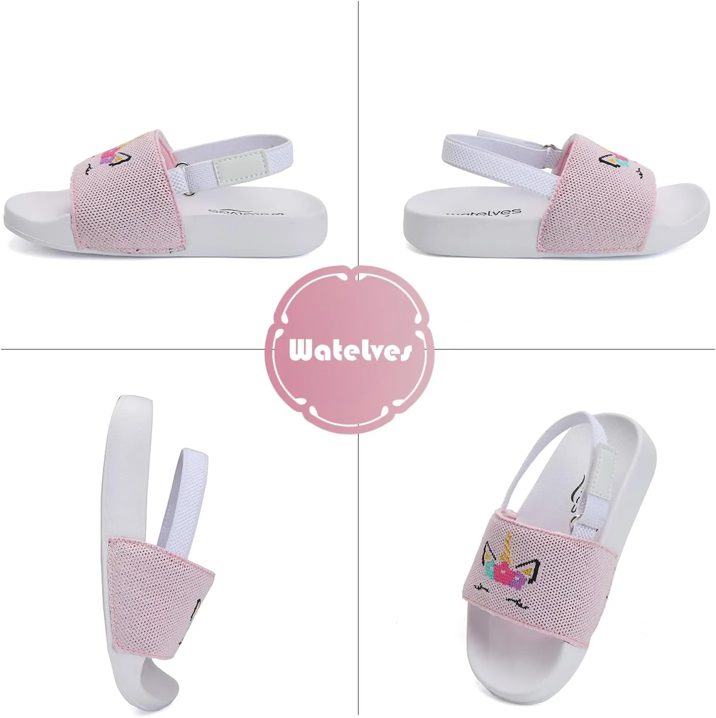 WateLves Toddler Boys Girls Slides Sandals for Swim Beach Kids Water Shoes Casual Slippers
