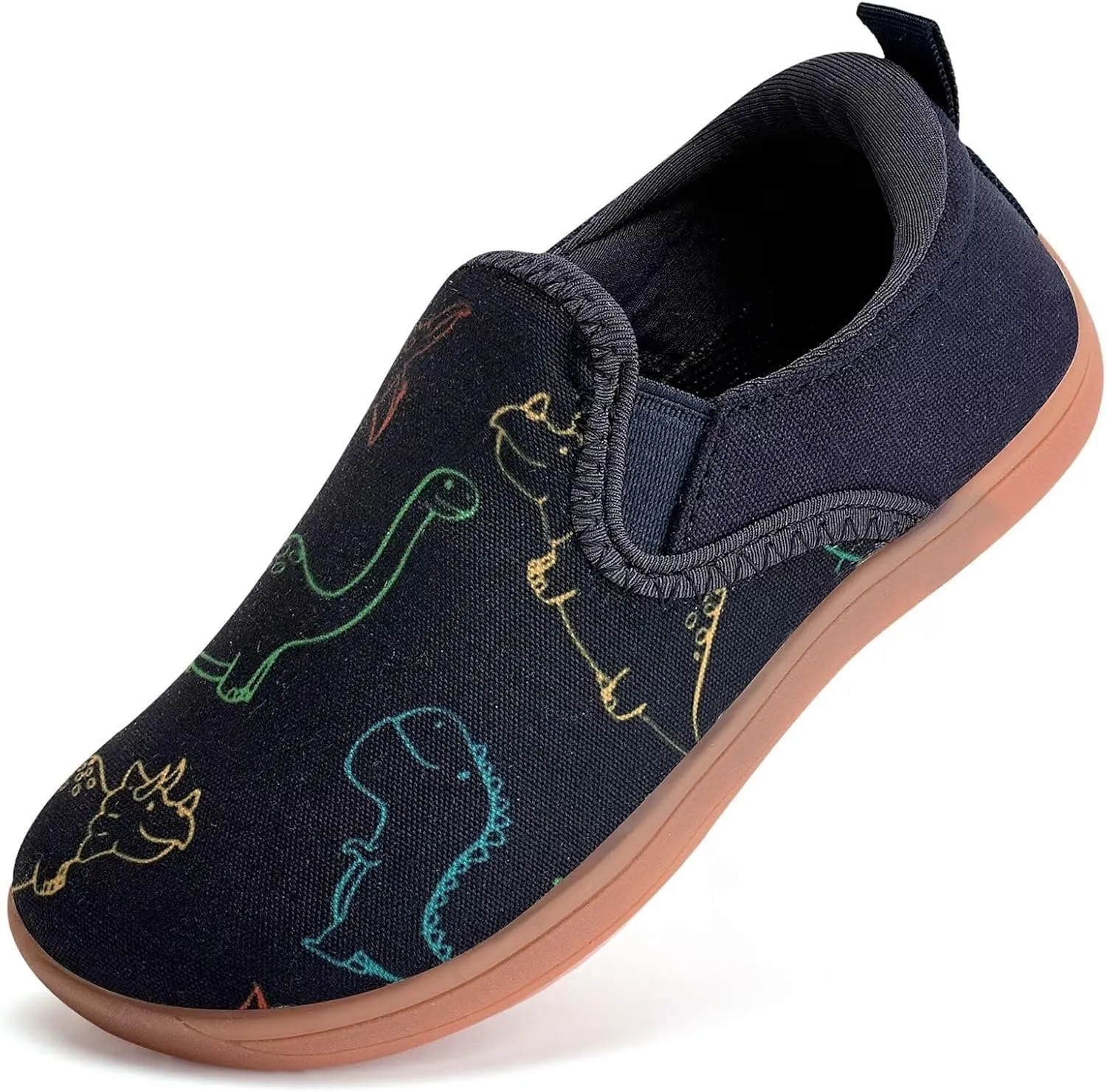 WateLves Toddler Little Kid Wide Barefoot Shoes Boys Girls Minimalist Slip On Sneakers Canvas Walking Shoes Fit Naturally Zero Drop Sole
