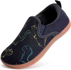 WateLves Toddler Little Kid Wide Barefoot Shoes Boys Girls Minimalist Slip On Sneakers Canvas Walking Shoes Fit Naturally Zero Drop Sole