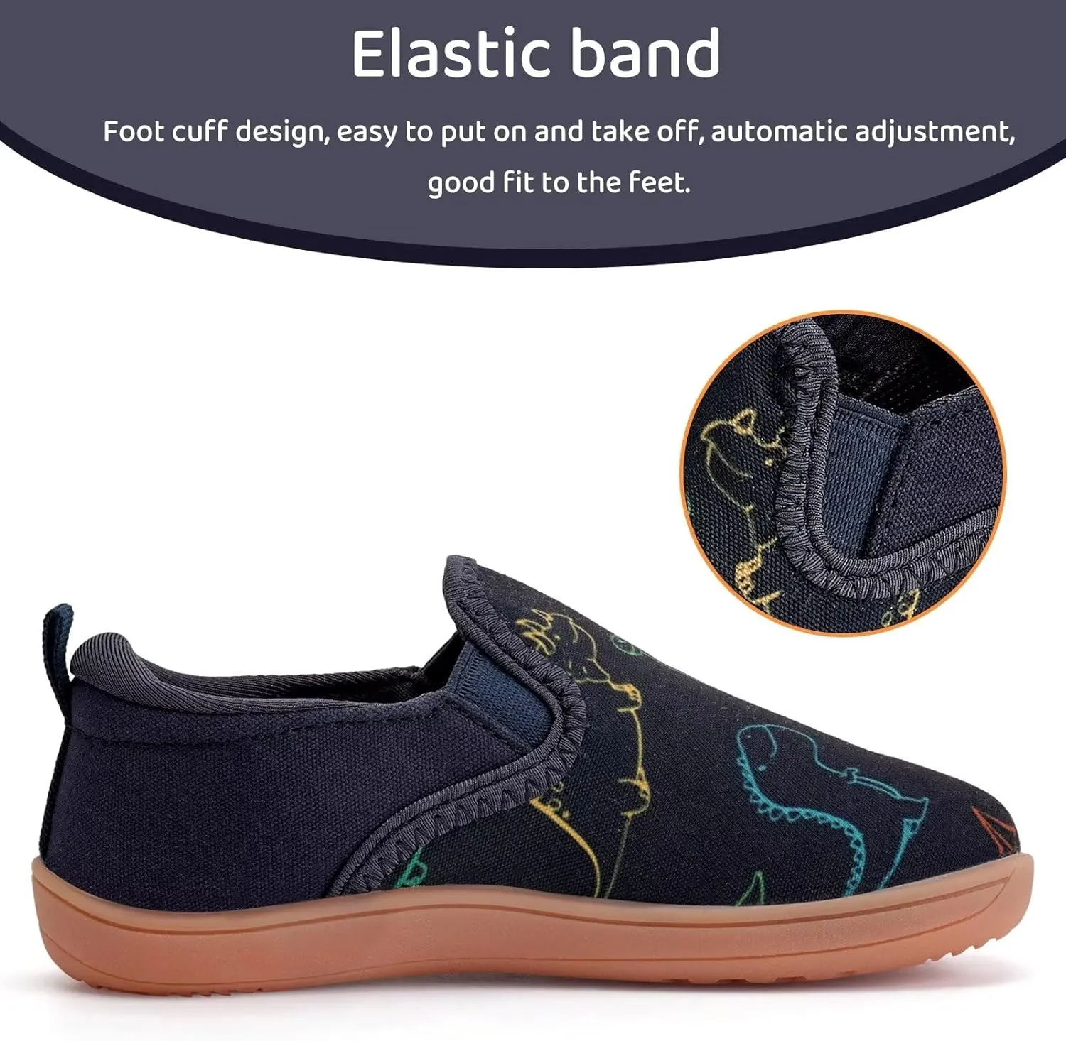 WateLves Toddler Little Kid Wide Barefoot Shoes Boys Girls Minimalist Slip On Sneakers Canvas Walking Shoes Fit Naturally Zero Drop Sole