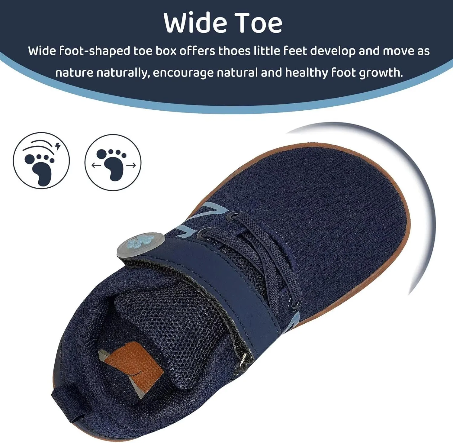 WateLves Toddler Shoes Little Kids Boys Girls Wide Barefoot Shoes Minimalist Walking Sneakers Breathable Lightweight Fit Naturally Zero Drop Sole