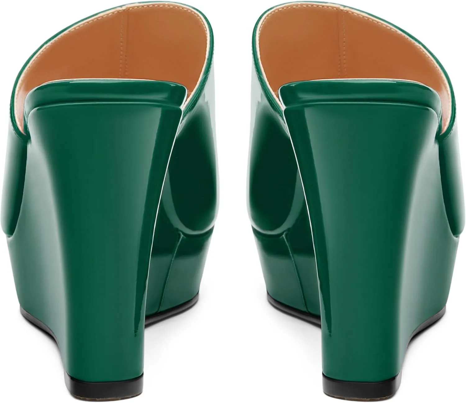 Wedge Sandals for Women Platform High Heels Summer Mules Slip on Comfortable Casual Open Toe Heeled Sandals 3.94 Inch