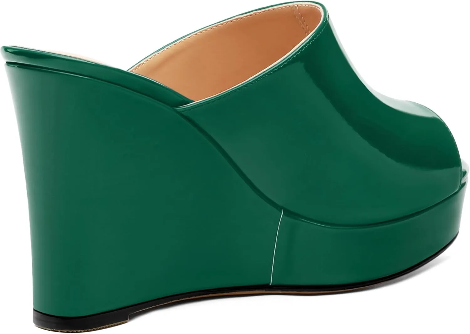 Wedge Sandals for Women Platform High Heels Summer Mules Slip on Comfortable Casual Open Toe Heeled Sandals 3.94 Inch