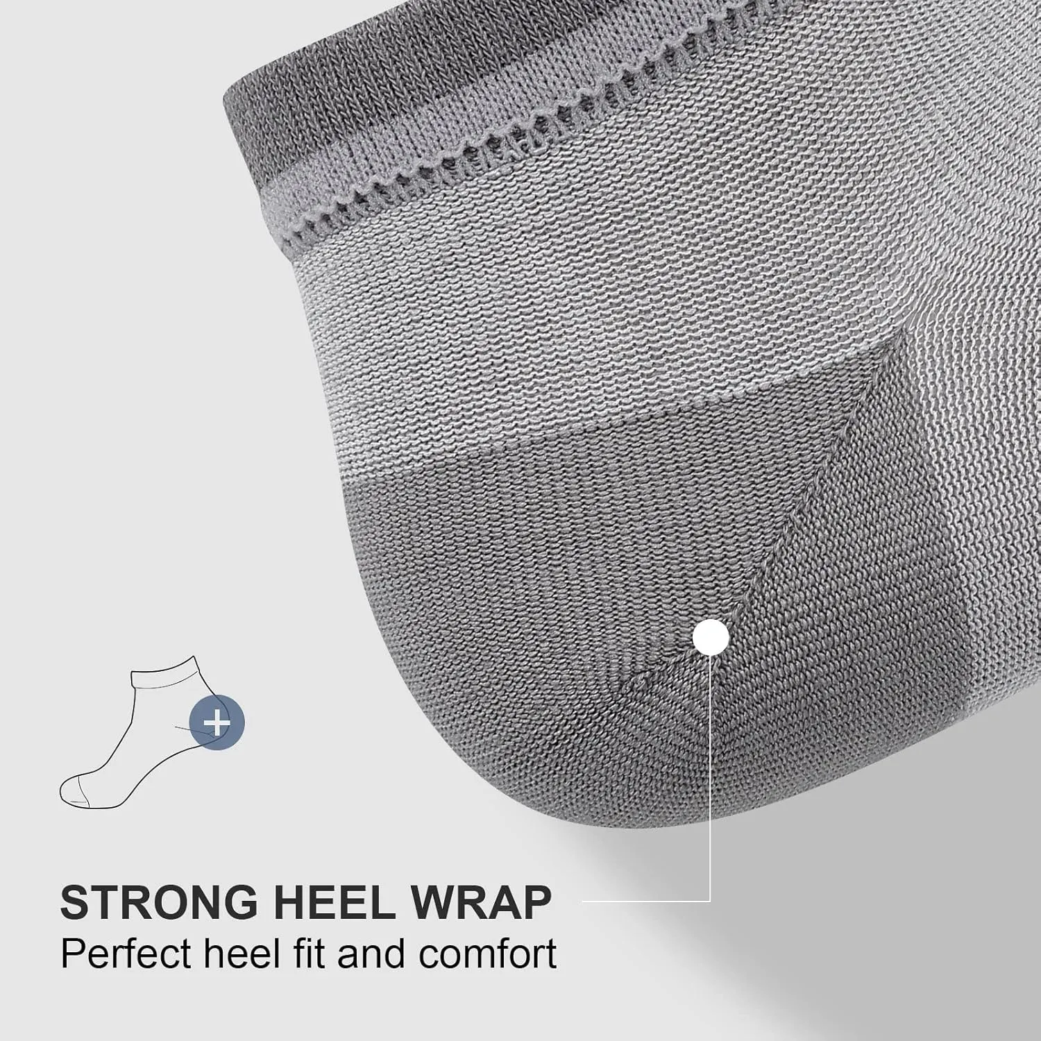 wernies No Show Socks Men, Low Cut Ankle Short Casual Cotton Socks with Non Slip Grips 6-10/11-13