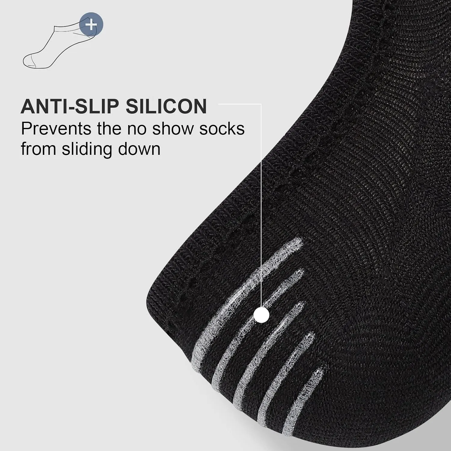wernies No Show Socks Men, Low Cut Ankle Short Casual Cotton Socks with Non Slip Grips 6-10/11-13