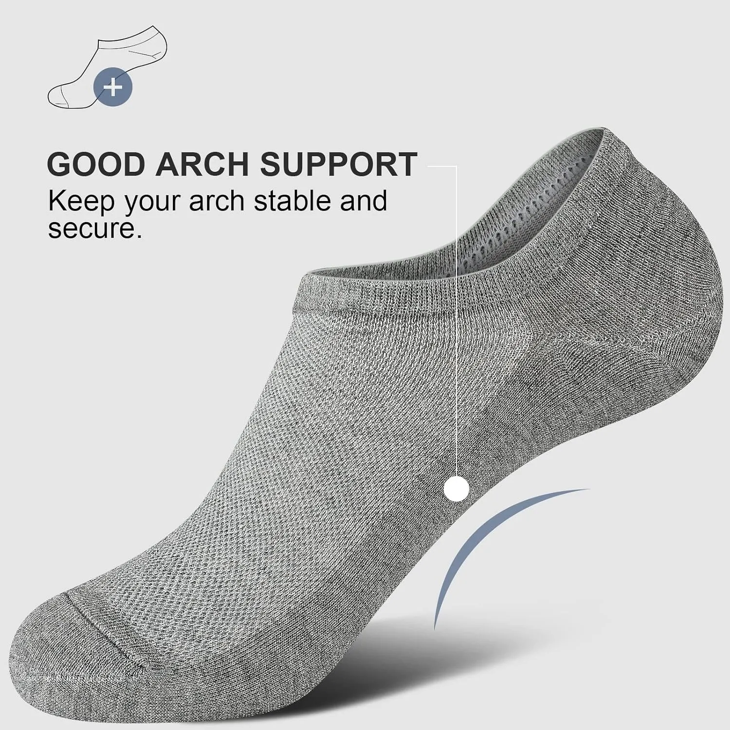 wernies No Show Socks Men, Low Cut Ankle Short Casual Cotton Socks with Non Slip Grips 6-10/11-13