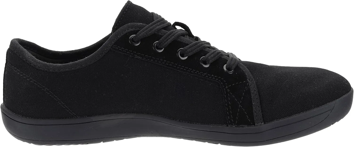 WHITIN Women's Canvas/Leather Barefoot Shoes | Wide Width Minimalist Sneakers | Classic Fit Low Top