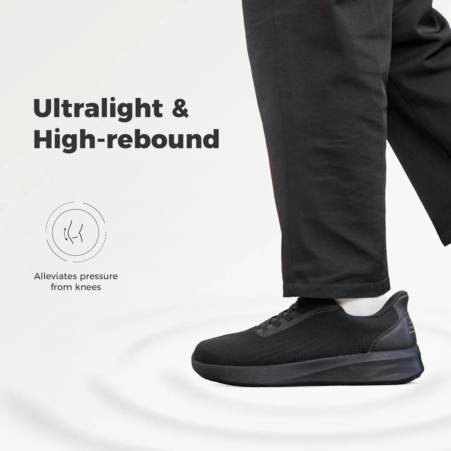 Wide Toe Box Mens Slip On Walking Shoes with Arch Support Casual Dress Shoes Fashion Tennis Sneaker for Business Work Ourdoors Size 7-12
