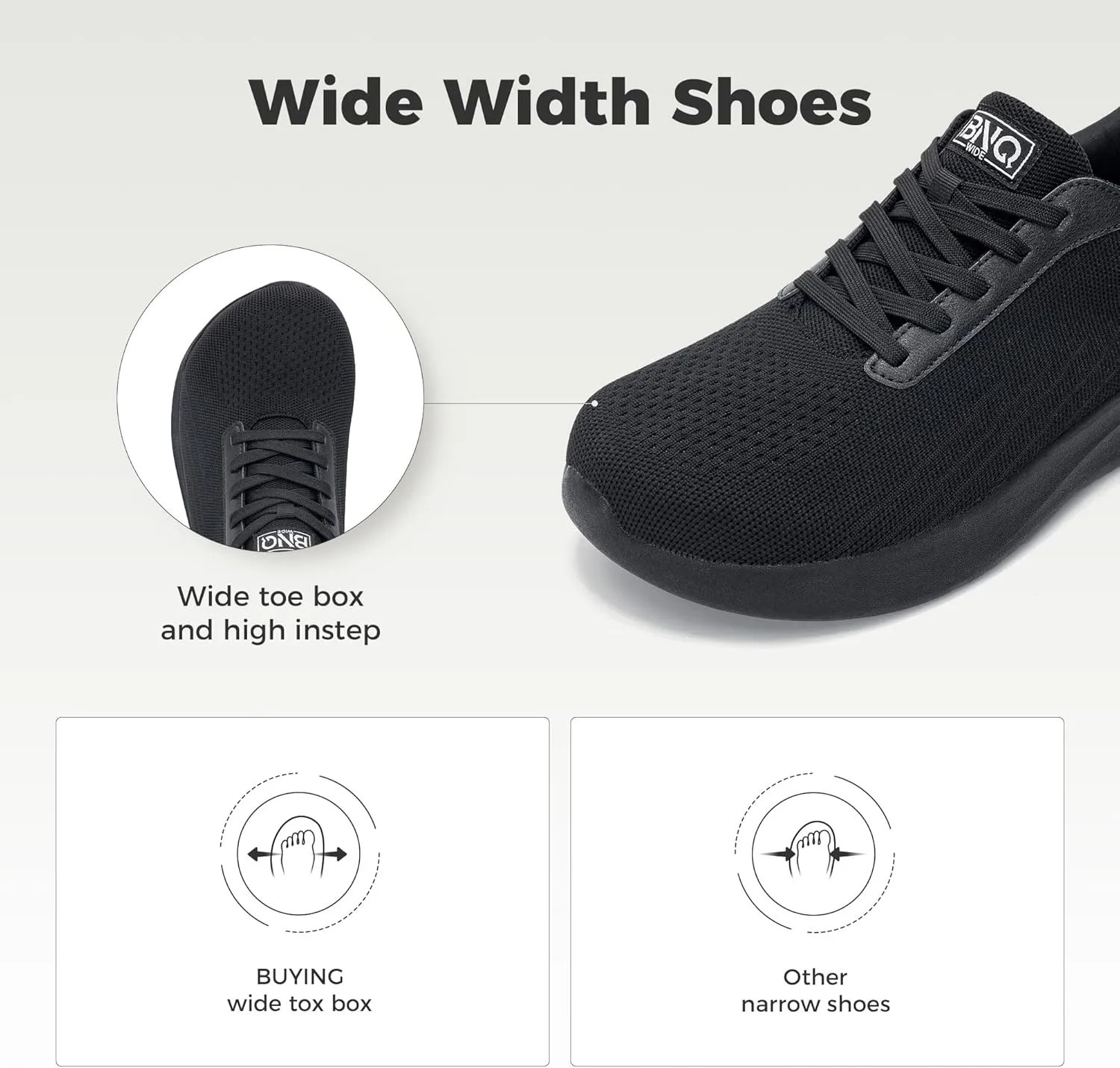 Wide Toe Box Mens Slip On Walking Shoes with Arch Support Casual Dress Shoes Fashion Tennis Sneaker for Business Work Ourdoors Size 7-12