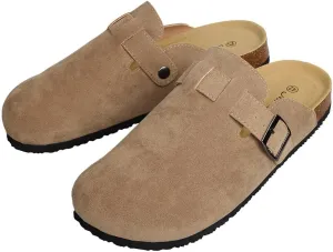 WINSEAD Clogs for Women Men Dupes Unisex Slip-on Potato Shoes Footbed Suede Cork Clogs and Mules