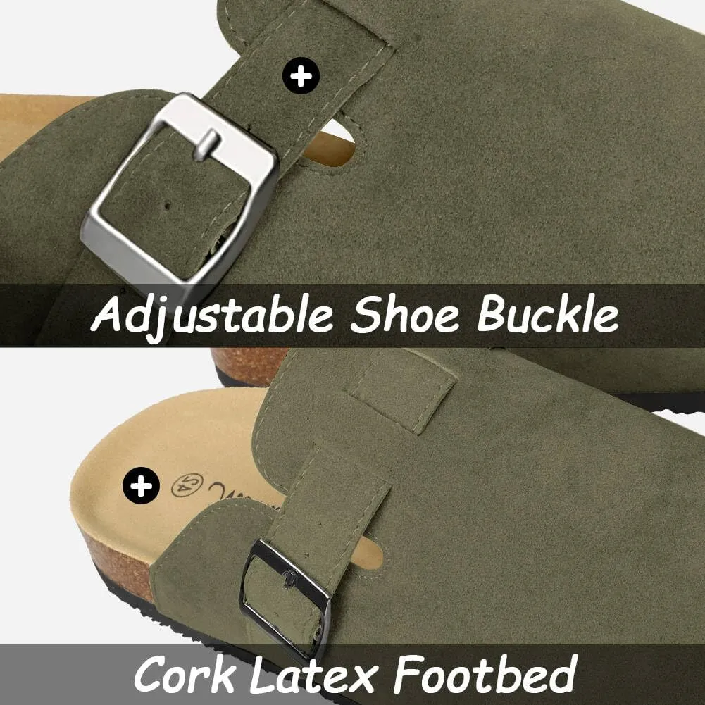 WINSEAD Clogs for Women Men Dupes Unisex Slip-on Potato Shoes Footbed Suede Cork Clogs and Mules
