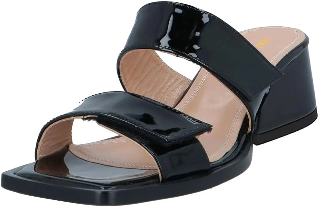 Women Classic Open Toe Block Low Heel Mules Slip On Ladies Comfy Casual Slipper Shoes Size 4-16 US