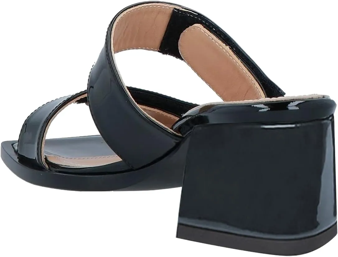 Women Classic Open Toe Block Low Heel Mules Slip On Ladies Comfy Casual Slipper Shoes Size 4-16 US