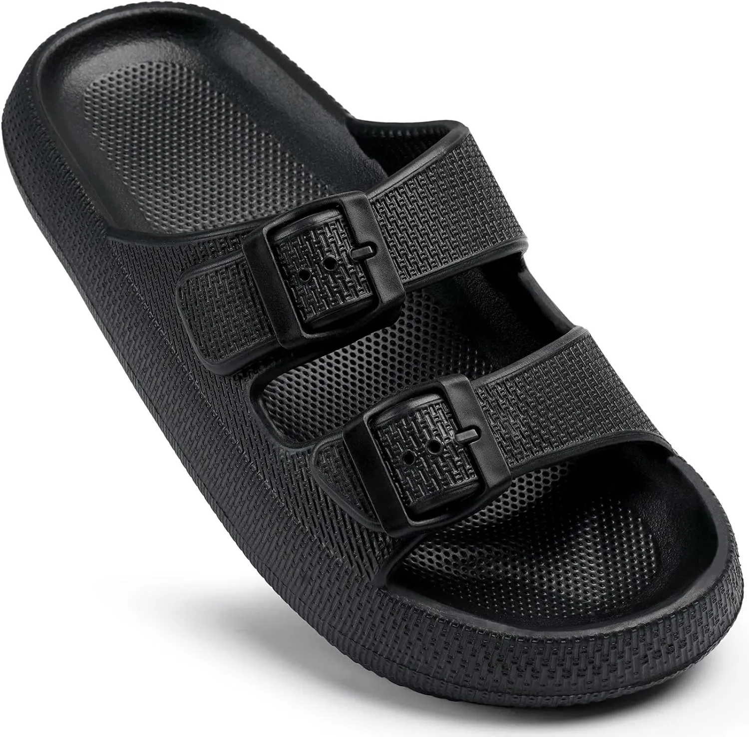 Women Cloud Slide Sandals Woman Slip on Lightweight Adjustable Buckle Slides with Non-Slip Sole for Indoor/Outdoor Use