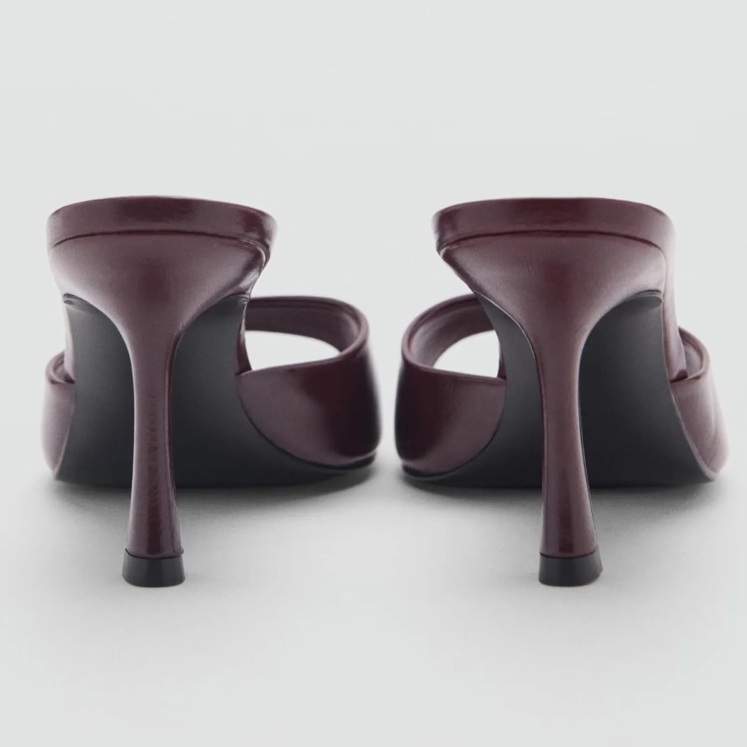 Women Heeled Mules Pointed Peep Toe Stiletto High Heel Slip on Backless Summer Mules Slide Sandals Fashion Dress Shoes