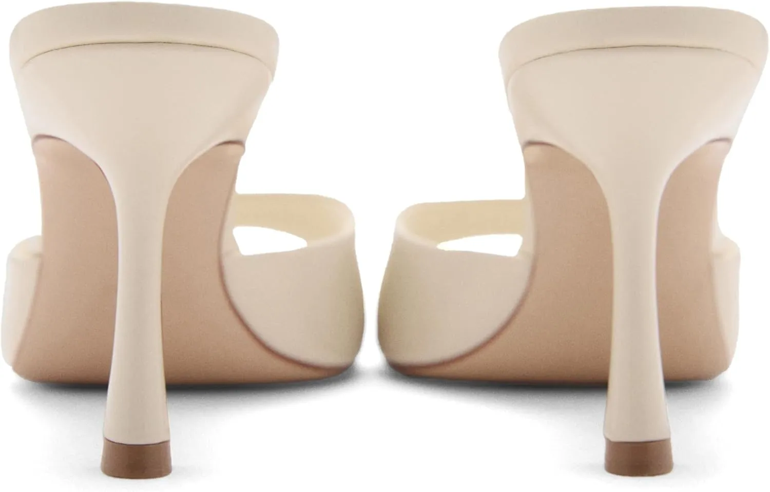 Women Heeled Mules Pointed Peep Toe Stiletto High Heel Slip on Backless Summer Mules Slide Sandals Fashion Dress Shoes