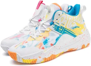Women Men Basketball Shoes Fashion Unisex Outdoor Sneakers Colorful Painting Sport Shoes Breathable Non Slip Basketball Shoes