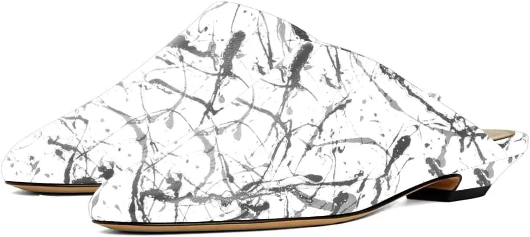 Women Trendy Closed Toe Slip On Comfortable Mules Flat Heel Indoor Outdoor Casual Slippers Size 4-16 US